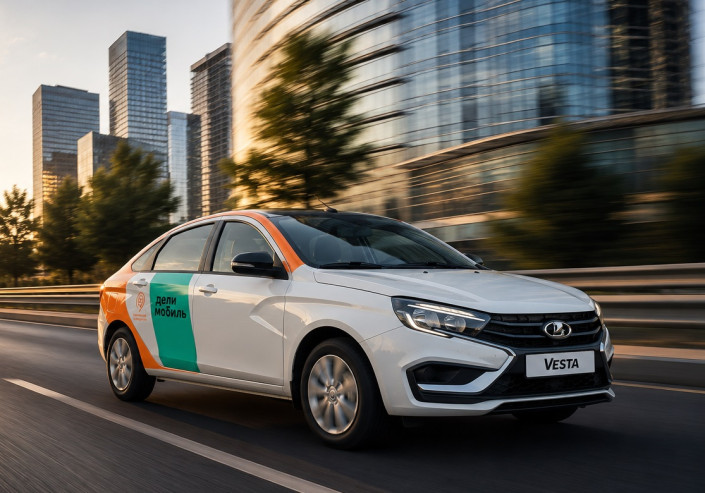 Седаны LADA Vesta поступят в московский парк каршеринга «Делимобиль»
