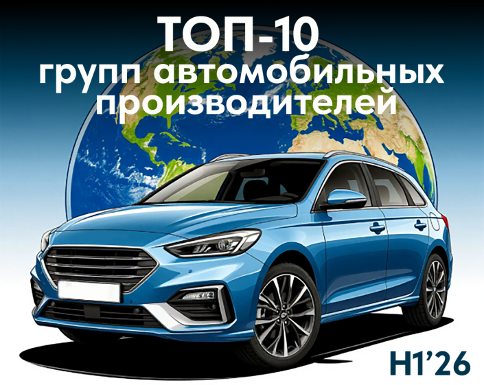 ТОП-10 автомобильных групп по объему продаж в 1 полугодии 2026 года