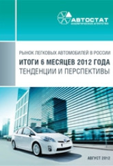 Рынок легковых автомобилей. Итоги 6 месяцев 2012 года. Тенденции и перспективы