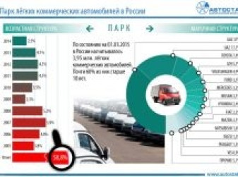 Структура парка LCV в России в 2015 году